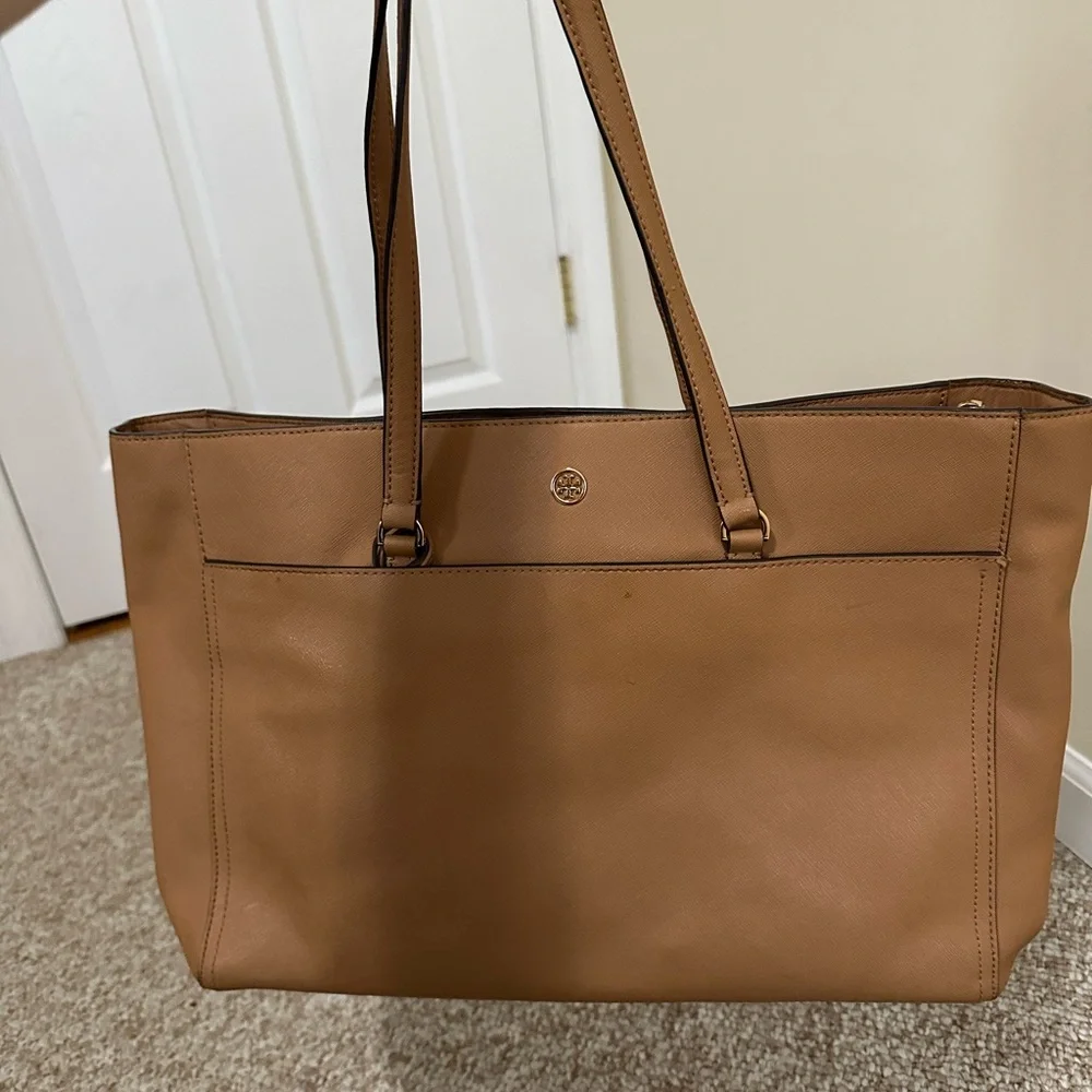 Tory Burch Tan Leather Tote Bag